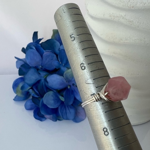 ARTISAN Rose Quartz 925 Silver Ring - Picture 10 of 15